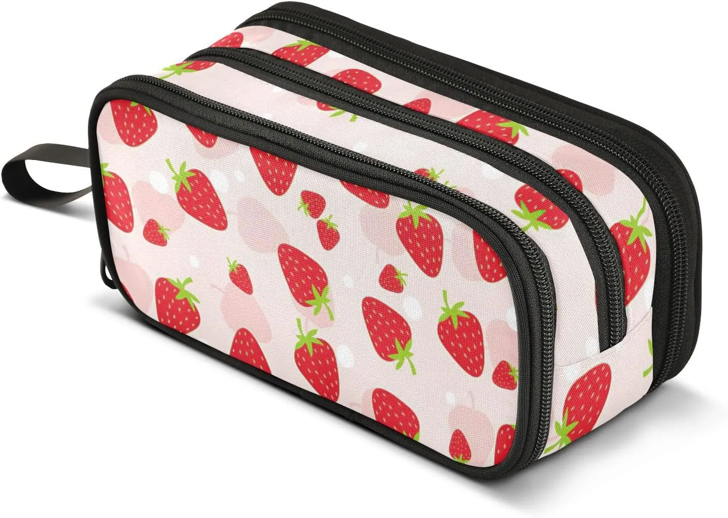 J JOYSAY Fruits Strawberry Pencil Case Large Big Capacity Pencil Bag for Girls Boys Zipper Stationery Bag Storage Pen Pouch for Adults Business Office