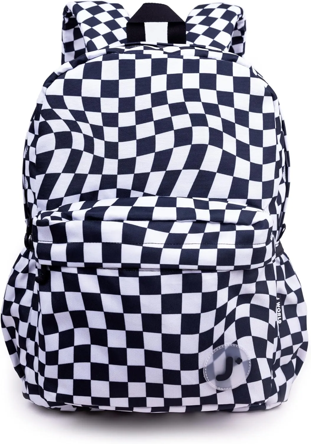 J World New York Unisex Kid's Oz School Backpack for Girls Boys. Cute Bookbag, Wavy Checkers, One Size