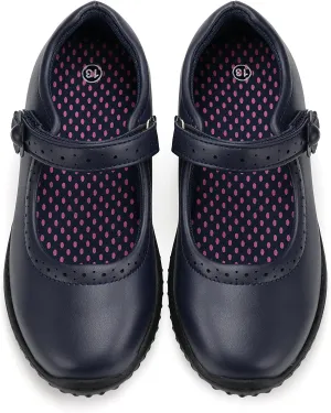 JABASIC Girl's Mary Jane School Uniform Shoes