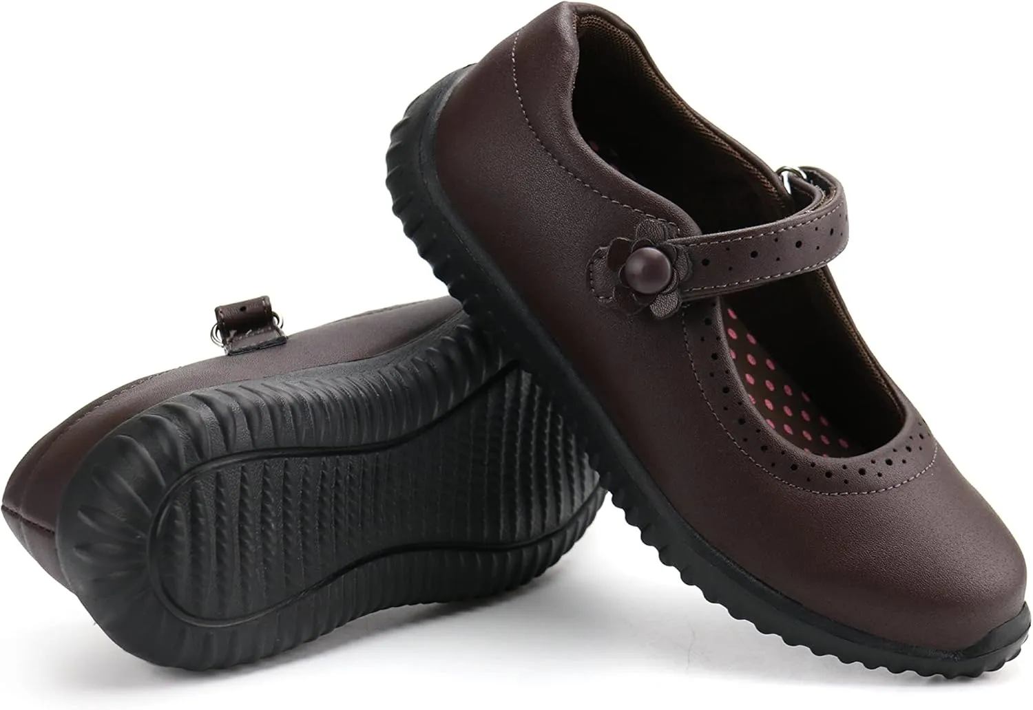 JABASIC Girl's Mary Jane School Uniform Shoes