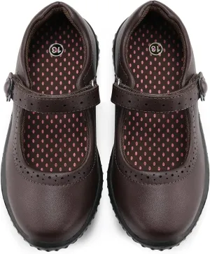 JABASIC Girl's Mary Jane School Uniform Shoes