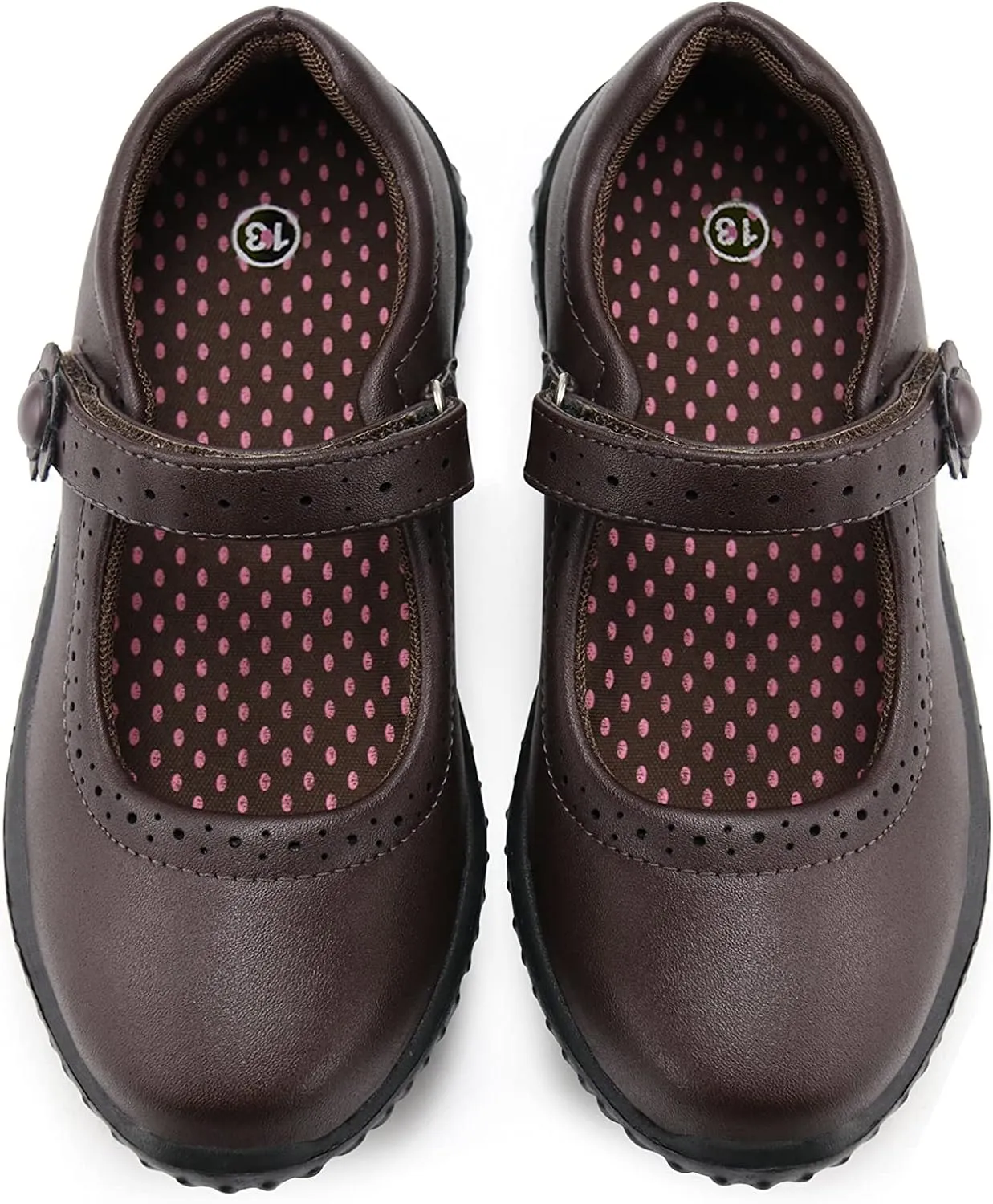 JABASIC Girl's Mary Jane School Uniform Shoes