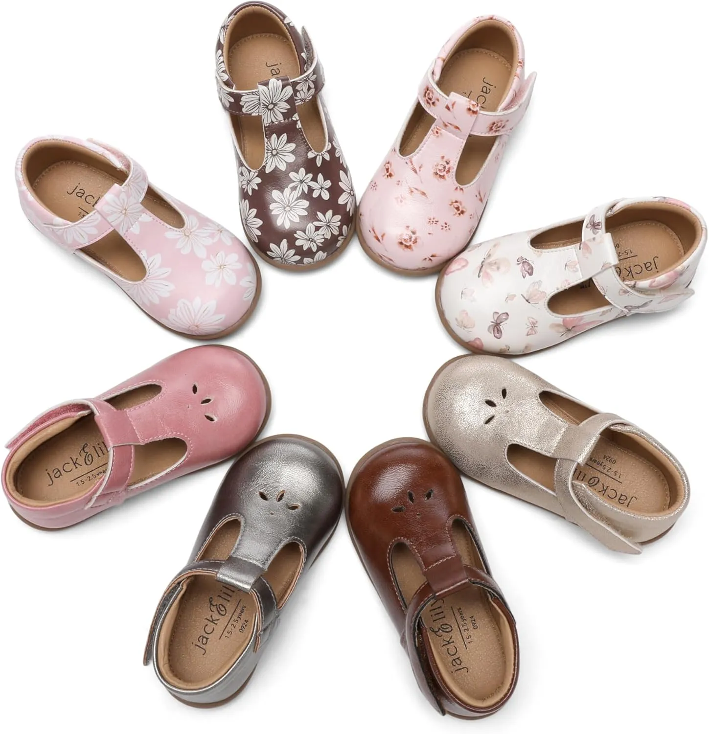 Jack & Lily Baby, Toddler & Kids Girls' Mary Jane Shoes – Soft Sole Dress Shoes for School, Party & Wedding