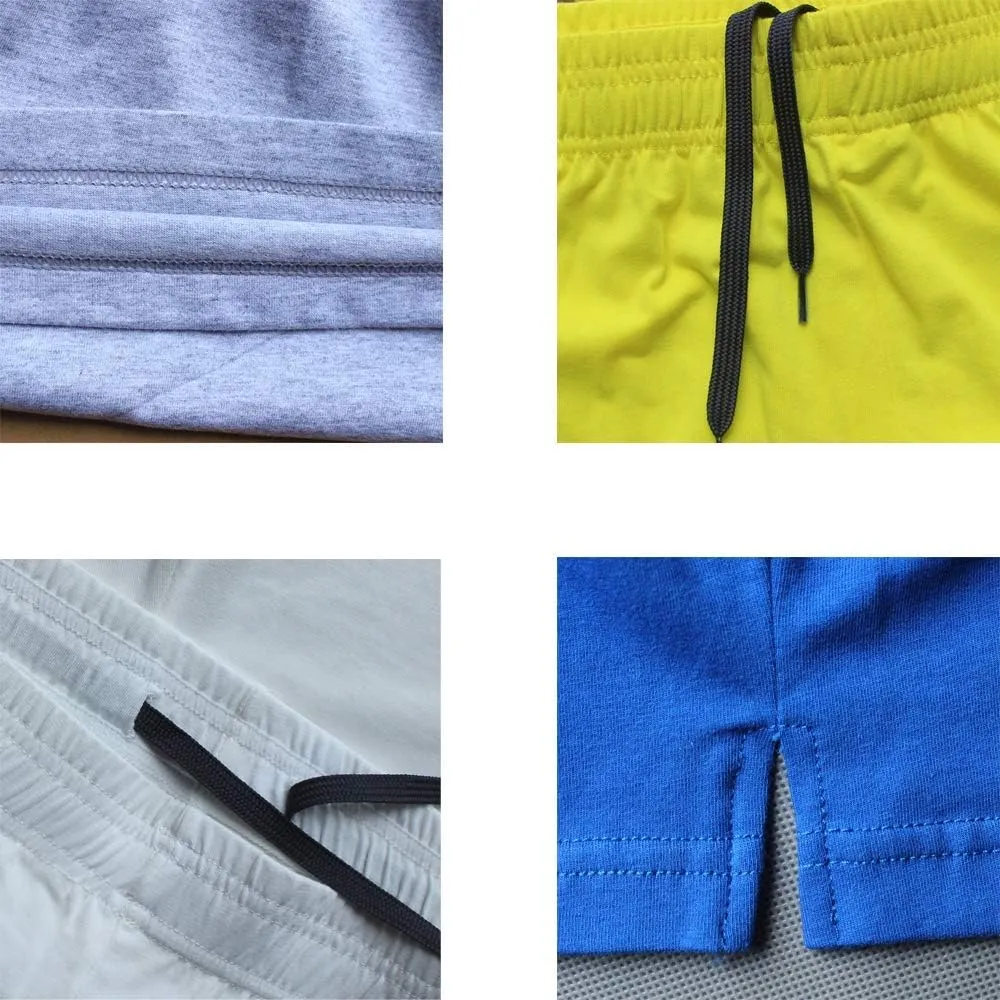 JEEING GEAR Men's Bodybuilding Gym Workout Fitness Shorts 3" Inseam inch Cotton Without Pocket