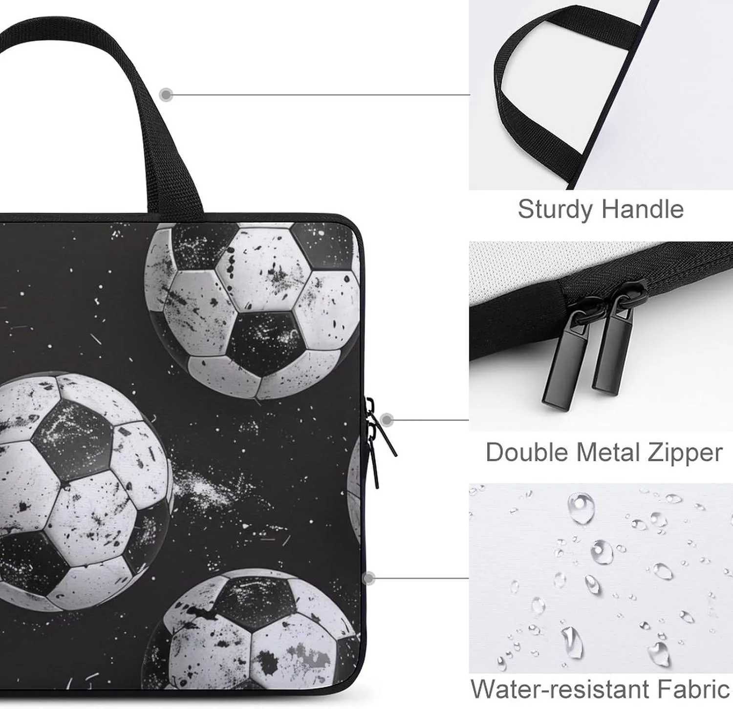 Jellyfish Pattern Laptop Bag Water-resistant Laptop Sleeve Handle Notebook Computer Case Briefcase