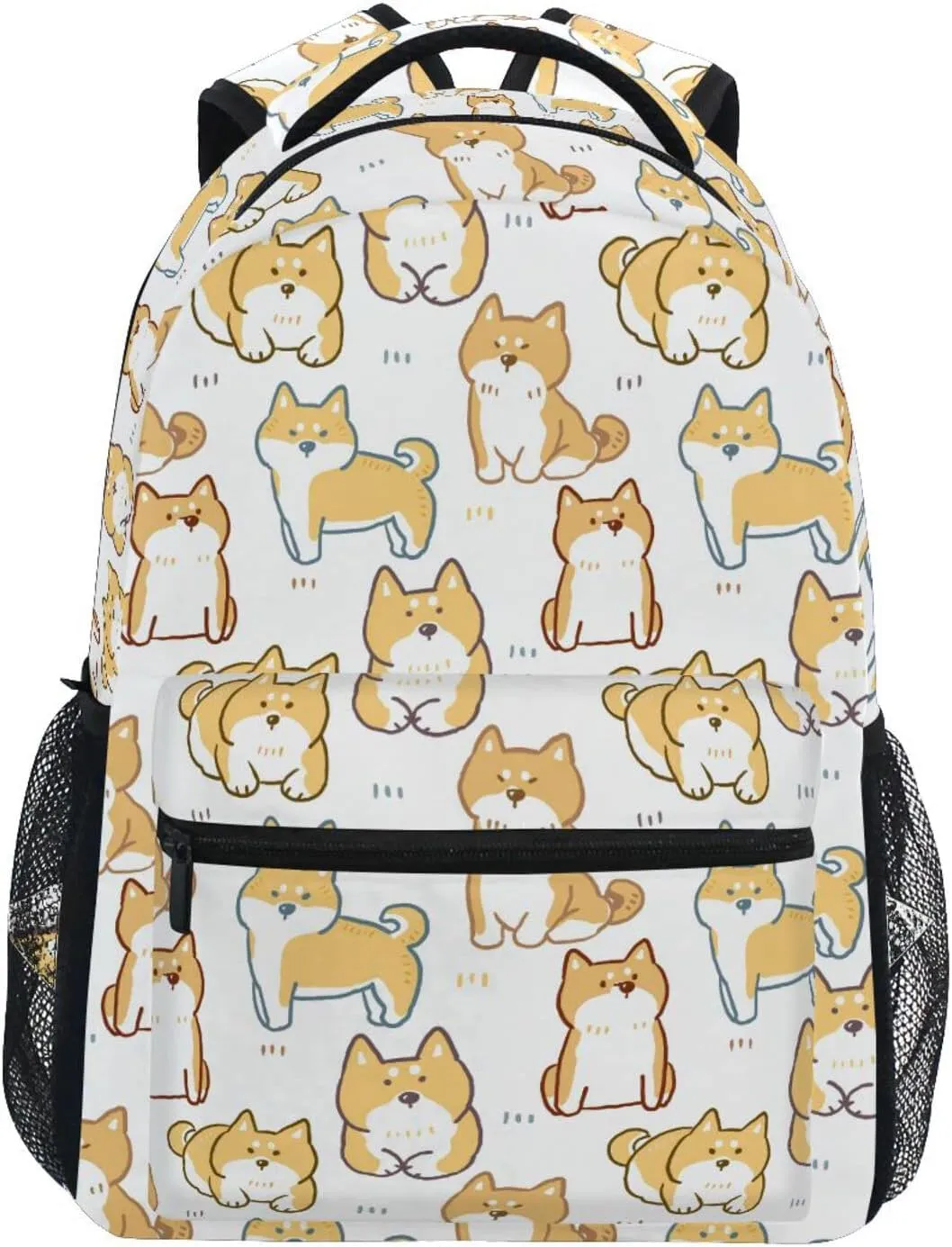 JIPONI Shiba Inu Dog Backpack For Women Men, Student School Bag Bookbag Travel Laptop Backpack Purse Daypack