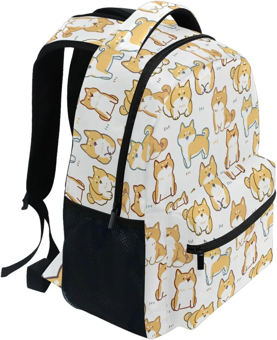 JIPONI Shiba Inu Dog Backpack For Women Men, Student School Bag Bookbag Travel Laptop Backpack Purse Daypack