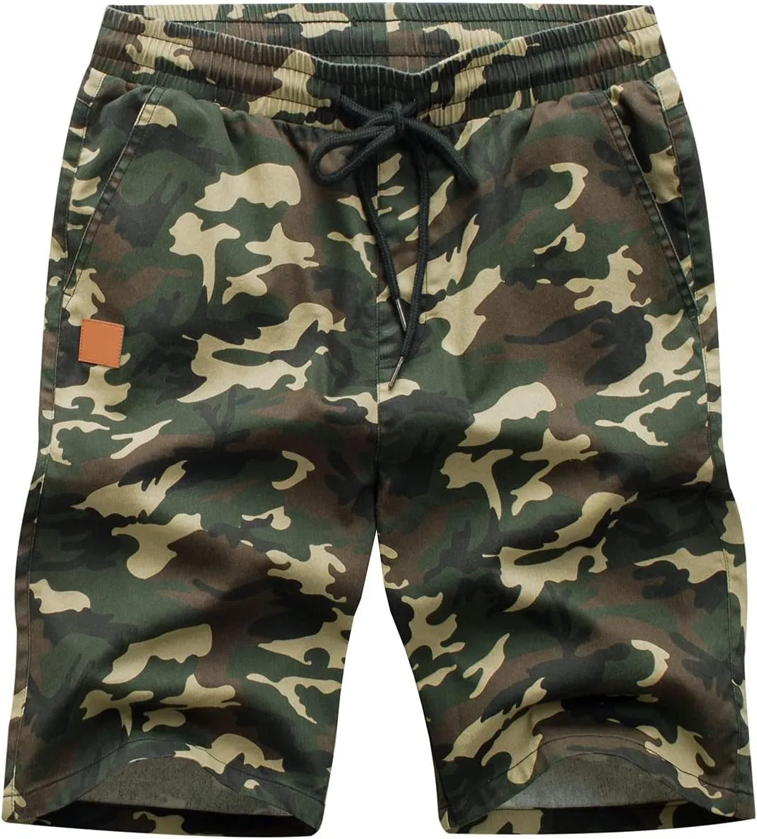 JMIERR Mens Casual Shorts - Cotton Drawstring Summer Beach Stretch Twill Chino Golf Shorts
