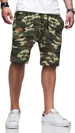 JMIERR Mens Casual Shorts - Cotton Drawstring Summer Beach Stretch Twill Chino Golf Shorts