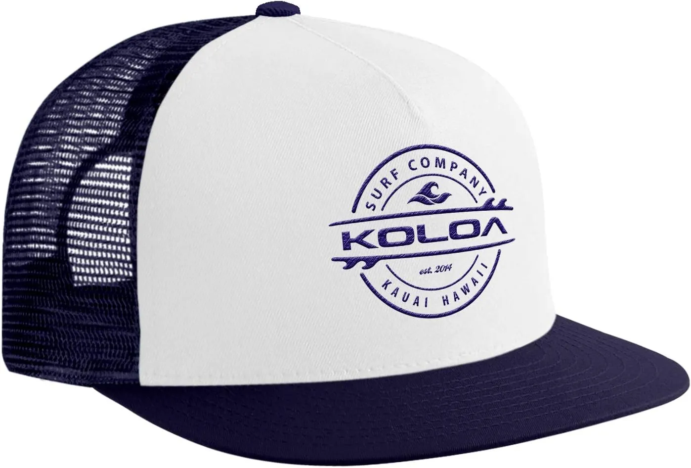 Joe's USA Koloa Surf Thruster Surfboard Logo Mesh Back Trucker Hats in 15 Colors