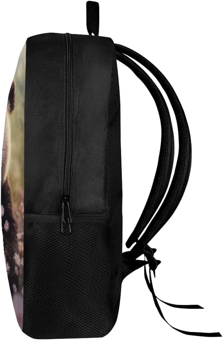 JooMeryer Cherry Blossom Panda Flower Backpack for Boys Mens Large Capacity Laptop Book Bags Knapsack Travel Daypack School Bag,Cute Panda Flower