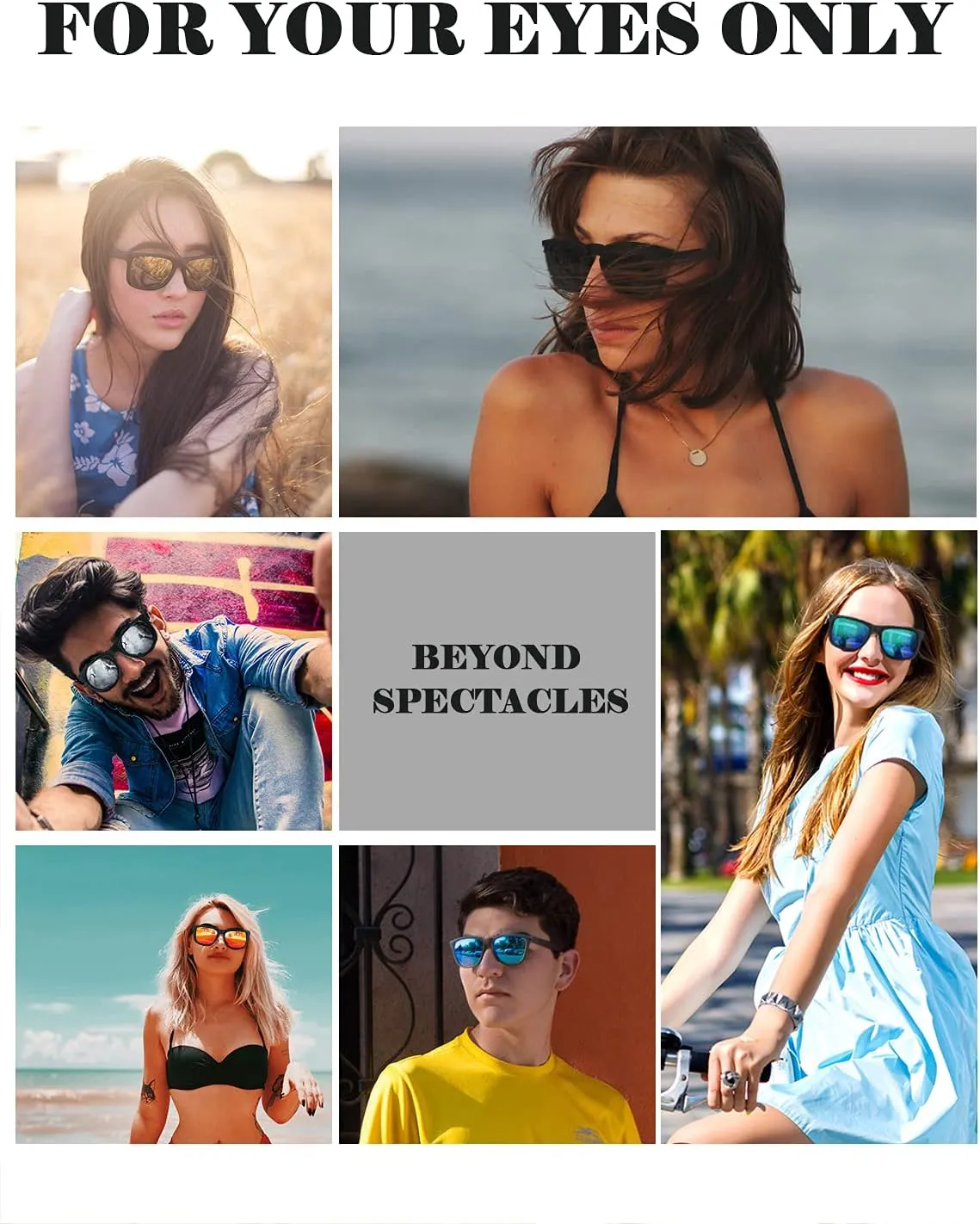 KALIYADI Sunglasses Men Polarized Sun glasses for Mens Womens Classic Matte Black Frame UV Protection 3pack