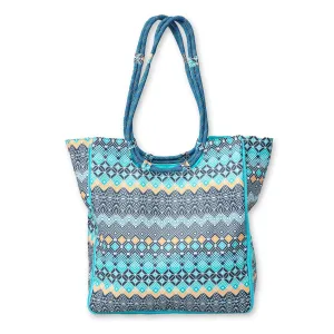 KAVU Women's Sky Diamonds Printed Large Tote Market Bag