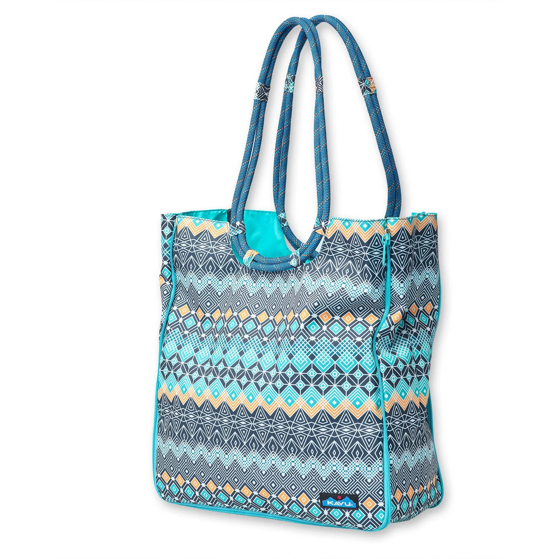 KAVU Women's Sky Diamonds Printed Large Tote Market Bag