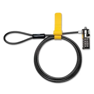 Kensington Combination Cable Lock for Laptops, T-Bar Standard Slot Computer Lock Cable for HP Lenovo Asus Acer, Resettable 4 digit password with 6 Foot Cable, K64673AM