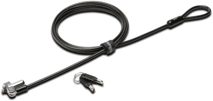 Kensington N17 Dell Laptop Lock - Keyed (K64440WW), Black and Silver, 1.1"x0.4"x0.4"