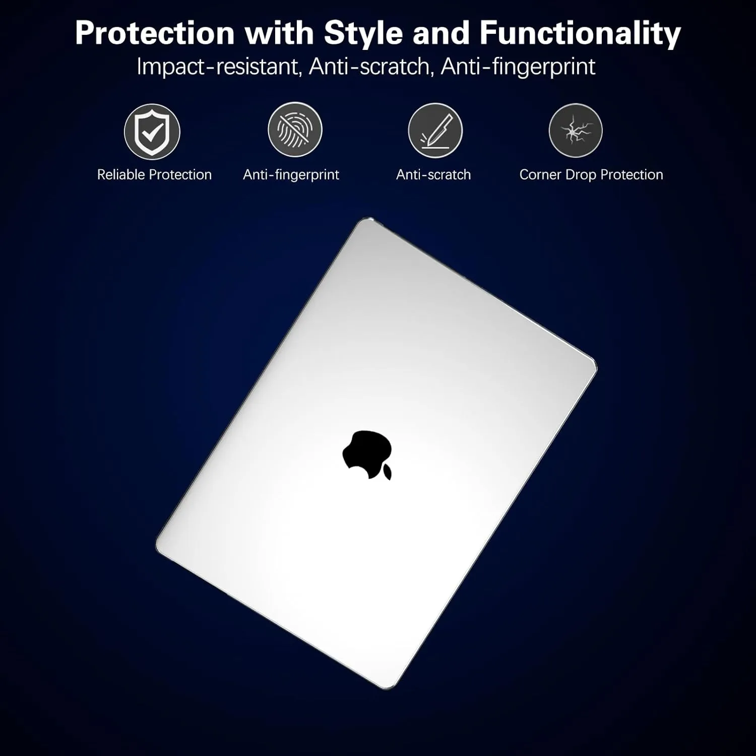 KEROM Crystal Clear Case for MacBook Pro 14 inch 2024-2021 M4 M3 M2 M1 Pro/Max Chip A3112 A3185 A3401 A2918 A2992 A2779 A2442, Slim Plastic Hard Shell Case & Keyboard Cover, Transparent