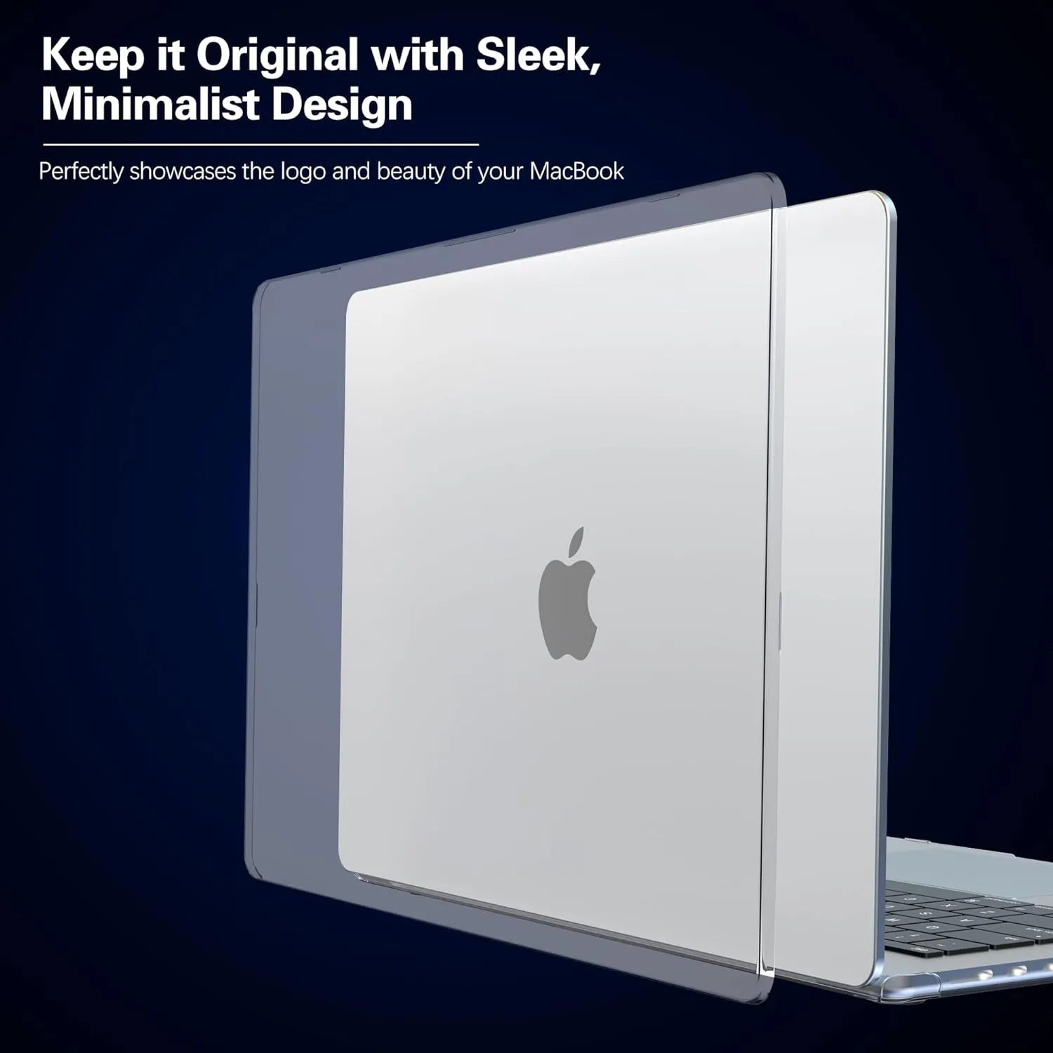 KEROM Crystal Clear Case for MacBook Pro 14 inch 2024-2021 M4 M3 M2 M1 Pro/Max Chip A3112 A3185 A3401 A2918 A2992 A2779 A2442, Slim Plastic Hard Shell Case & Keyboard Cover, Transparent