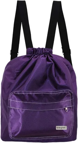 KIKIGOAL Dry Wet Separated Swimming Bag Portable Drawstring Backpack Waterproof Gym Sports Pool Beach Gear Bag
