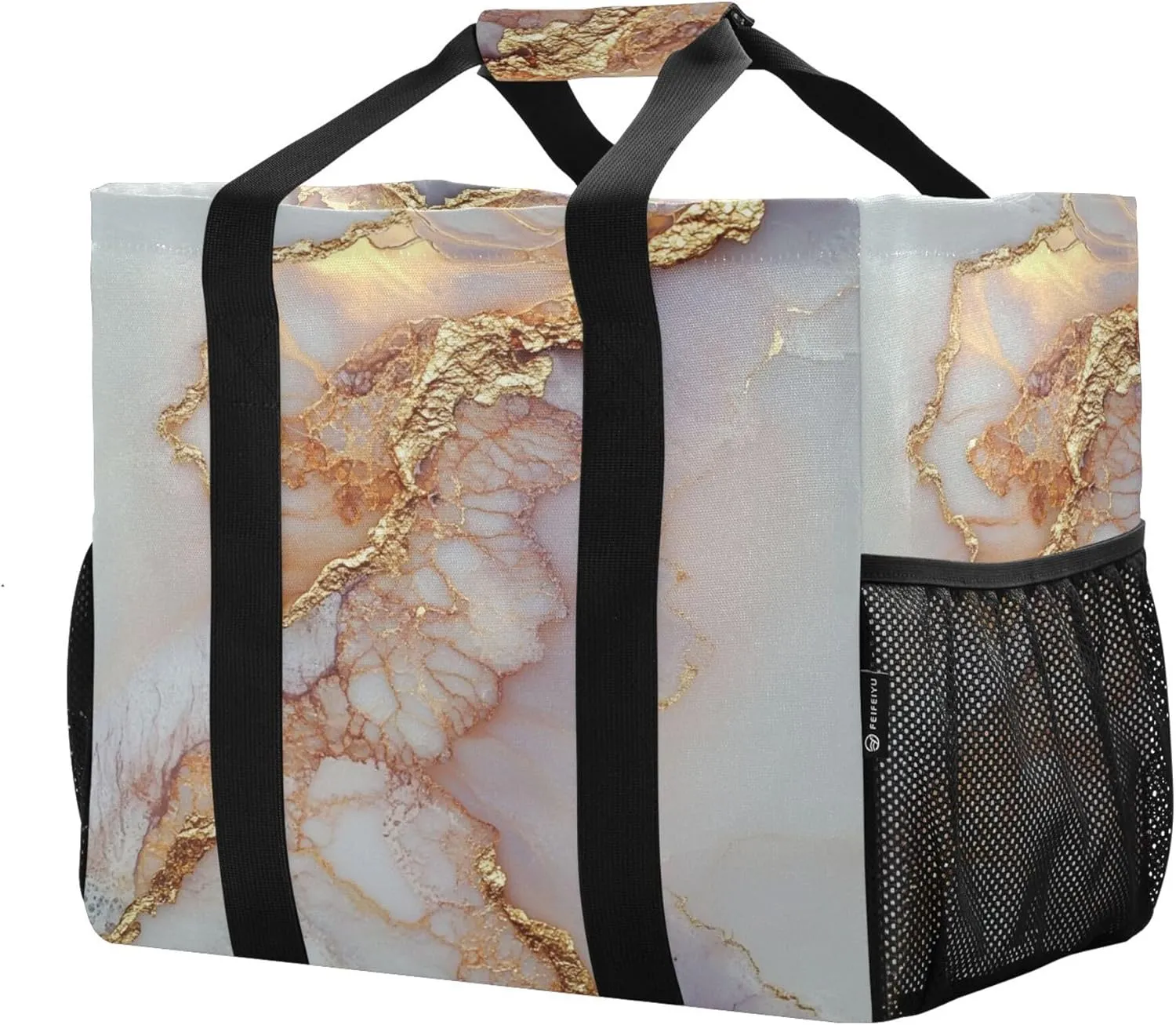 KLL Utility Totes Canvas Collapsable Water Resistant Reusable Grocery Bags