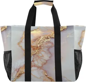 KLL Utility Totes Canvas Collapsable Water Resistant Reusable Grocery Bags