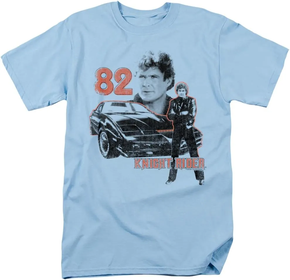 Knight Rider 1982 Unisex Adult T-Shirt, Light Blue, X-Large