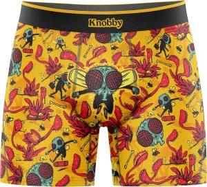 Knobby Mens Boxer Briefs - 4.5" Inseam, Moisture Wicking, Odor Control, Breathable, Tagless, Designer Underwear for Men