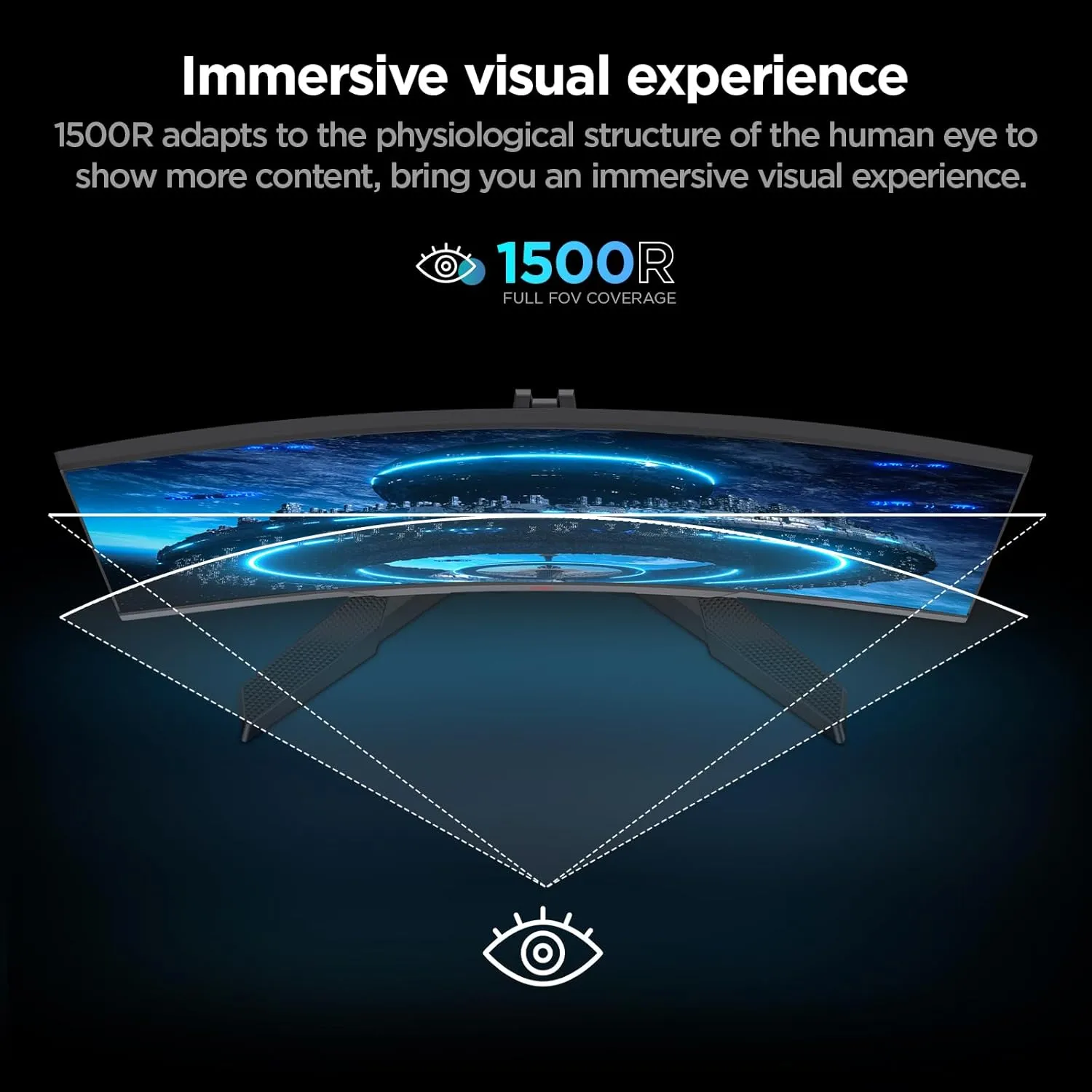 KOORUI 24 inch Curved Gaming Monitor,FHD 1080P,1500R,180Hz,1ms VA Computer Monitors,Eye Care,Ultra-Thin Display,Adaptive Sync,99% sRGB,HDR10,HDMI2.0X2 /DP1.2,VESA Compatible,Tilt Adjustable,Black