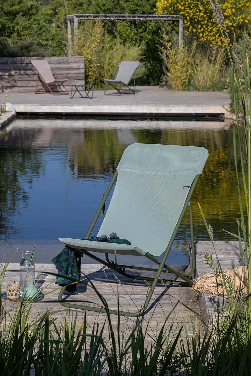 Lafuma Maxi TRANSAT Folding Sling Chair, Moss Green