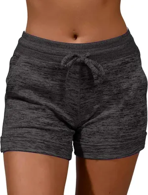 LANMERTREE Sweat Shorts for Women Summer Beach Casual Drawstring Shorts Running Short Workout Lounge Shorts with Pockets