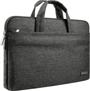 Laptop Bag for 13 Inch MacBook Air Pro M1 14 Inch Hp Laptop Case Cover Chromebook Pavilion x360 Stream 14" ASUS Acer Lenovo 14in Computer Sleeve with Handle Waterproof Canvas Briefcase Black Grey