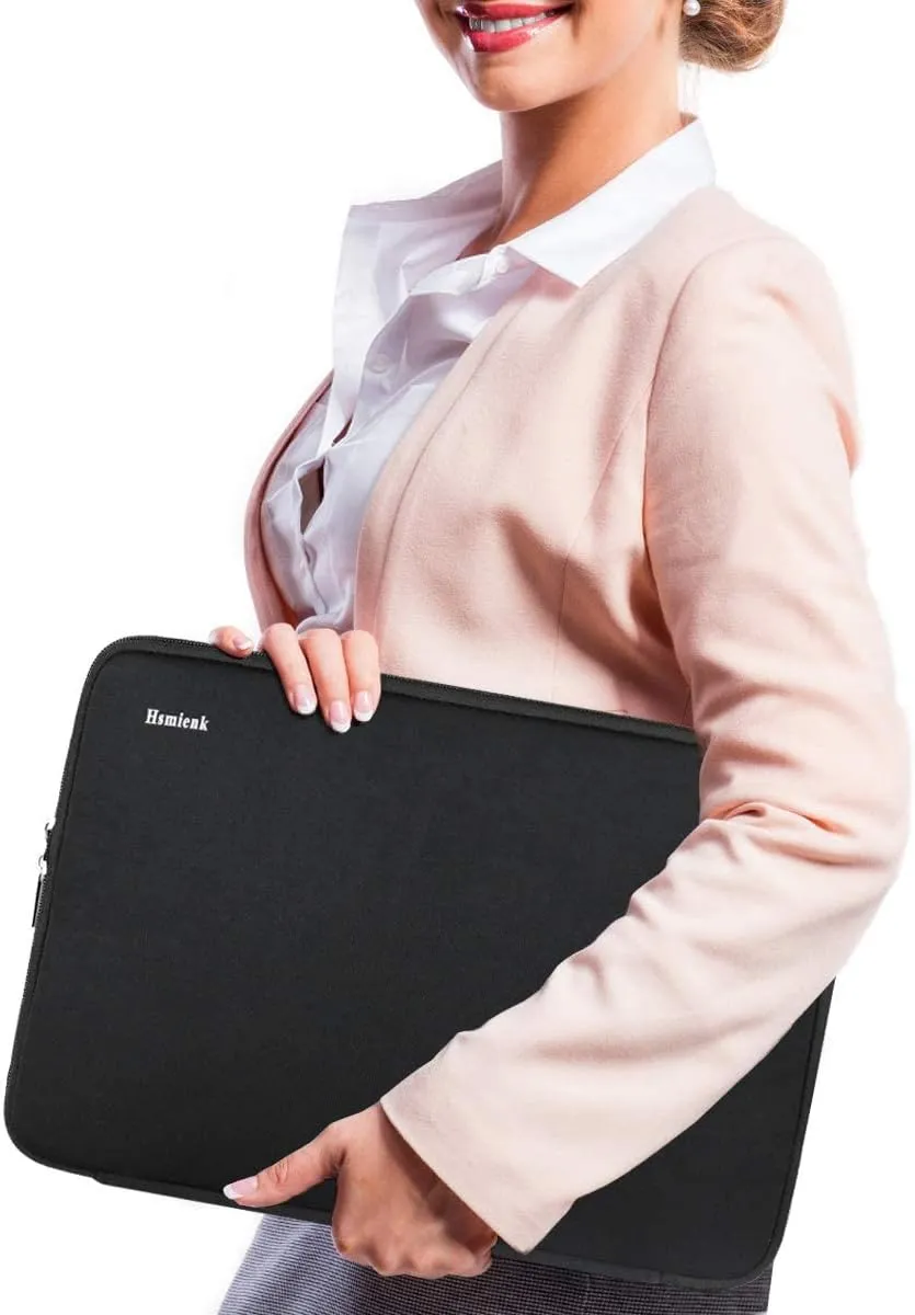 Laptop Case Sleeve 13.3 inch, Protective Computer Cover Sleeve Tablet Briefcase Carrying Bag Compatible with MacBook Air/MacBook Pro, HP, ASUS, Acer, Lenovo, Notebook, Chromebook Computer, Black