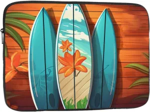 Laptop Case Sleeve Surfboard On Wooden Laptop Bag Computer Carrying Case 13 Inch Notebook Cover