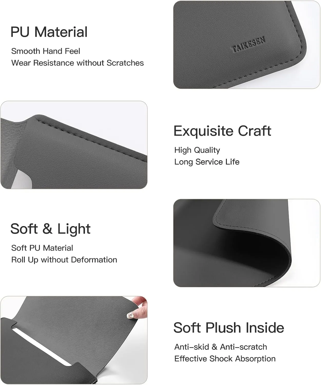 Laptop Sleeve Case Compatible with New MacBook Air 13.6/Pro/Max M2/M1 A2779 A2442 14, 13.5 Surface 5/4/3/2/1, 14" Dell ASUS Acer Chromebook/HP Stream/IdeaPad, PU Bag with Small Case, Grey