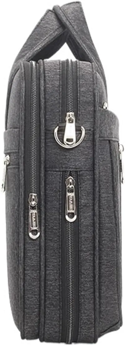 Large Capacity Briefcase for Man, 14 inch Laptop Case, Portable Oxford Cloth Waterproof Conference Bags, Travel Shoulder Bags