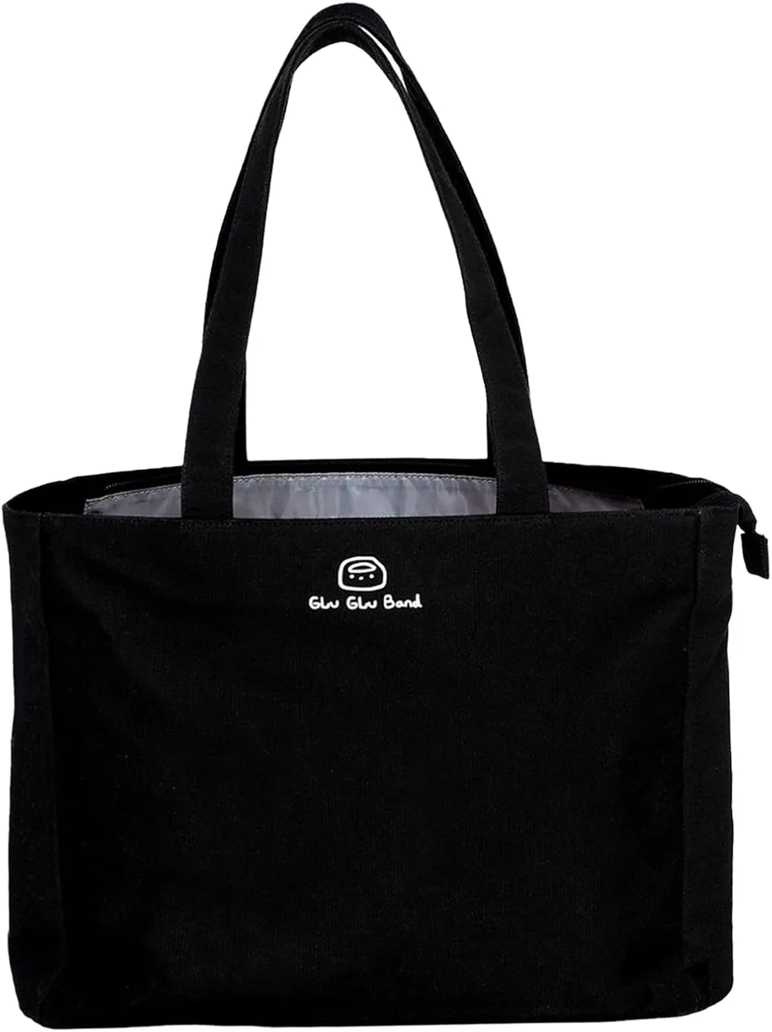 Large Capacity Canvas Laptop Tote Bag with Zipper, Multi-compartments Work Tote Bag for Women 16in