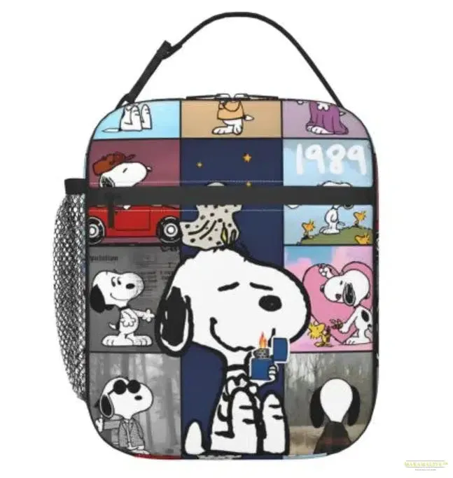 Large Capacity Snoopy Nope Not Today Insulated Lunch Bags Accessories Lunch Food Box Thermal Cooler For School