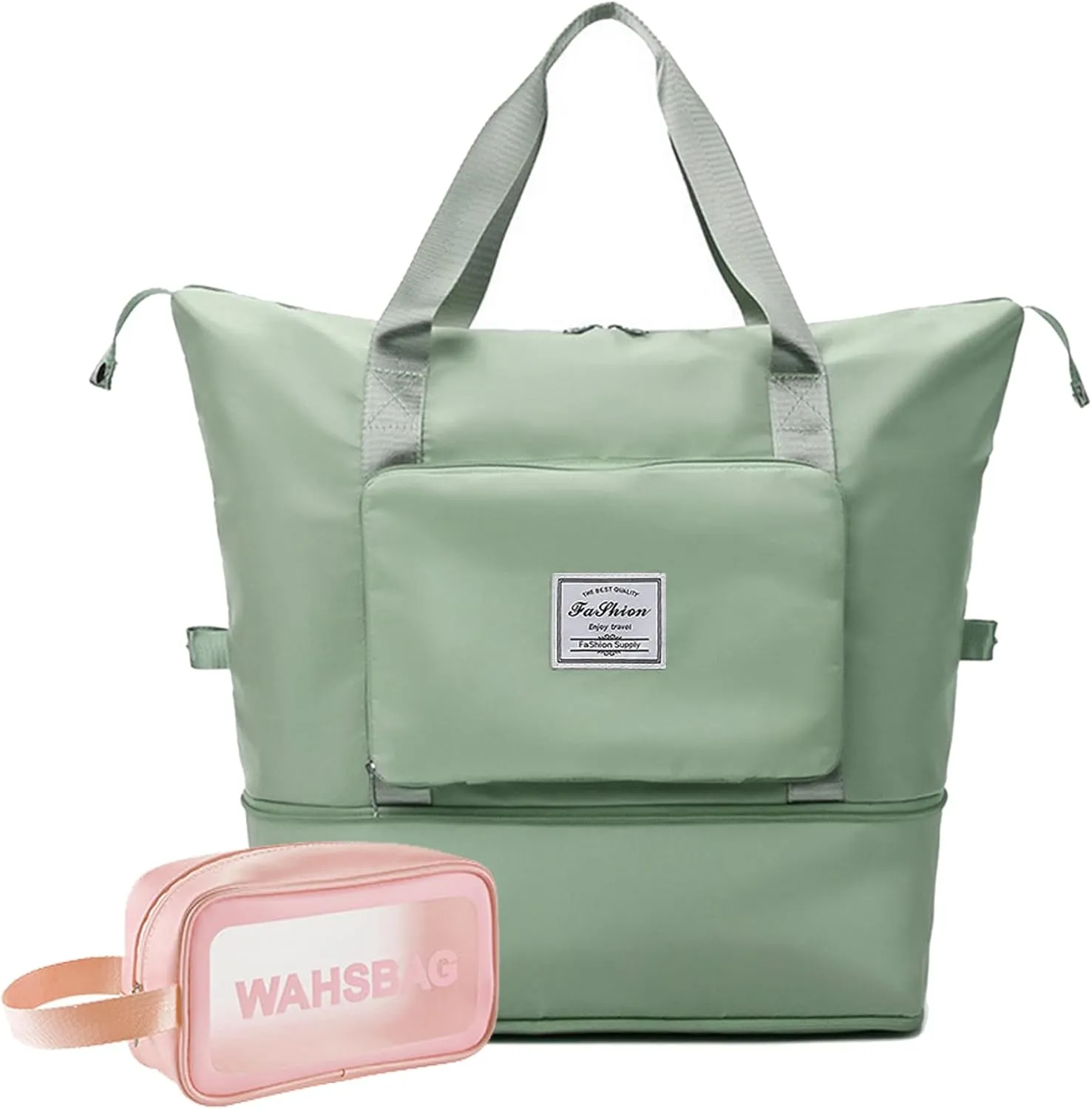 Large Capacity Travel Bag, Foldable Travel Bag, Expandable Travel Duffel Bag, Collapsible Waterproof Large Capacity Travel Handbag, Overnight Bag for Women and Man