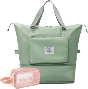 Large Capacity Travel Bag, Foldable Travel Bag, Expandable Travel Duffel Bag, Collapsible Waterproof Large Capacity Travel Handbag, Overnight Bag for Women and Man