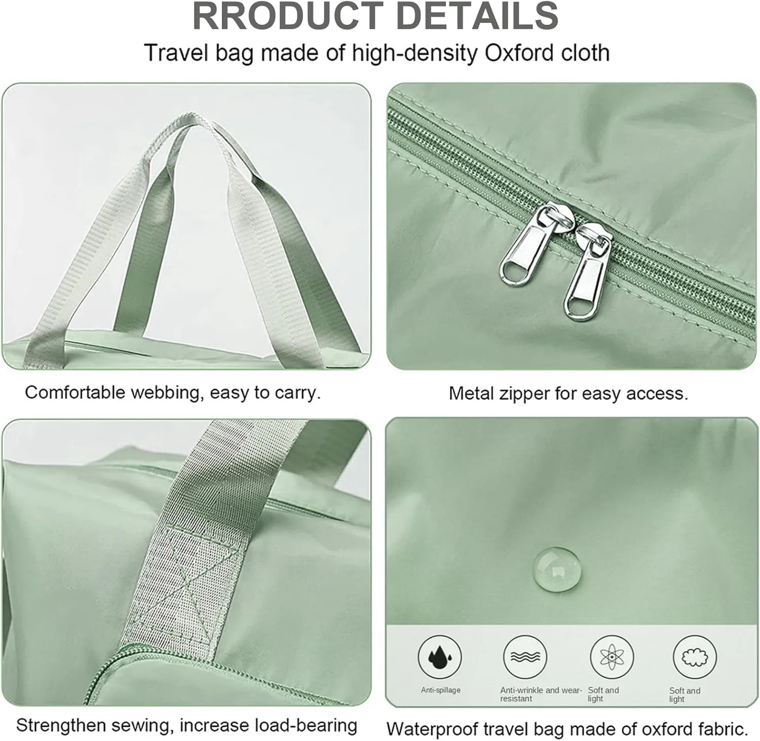 Large Capacity Travel Bag, Foldable Travel Bag, Expandable Travel Duffel Bag, Collapsible Waterproof Large Capacity Travel Handbag, Overnight Bag for Women and Man