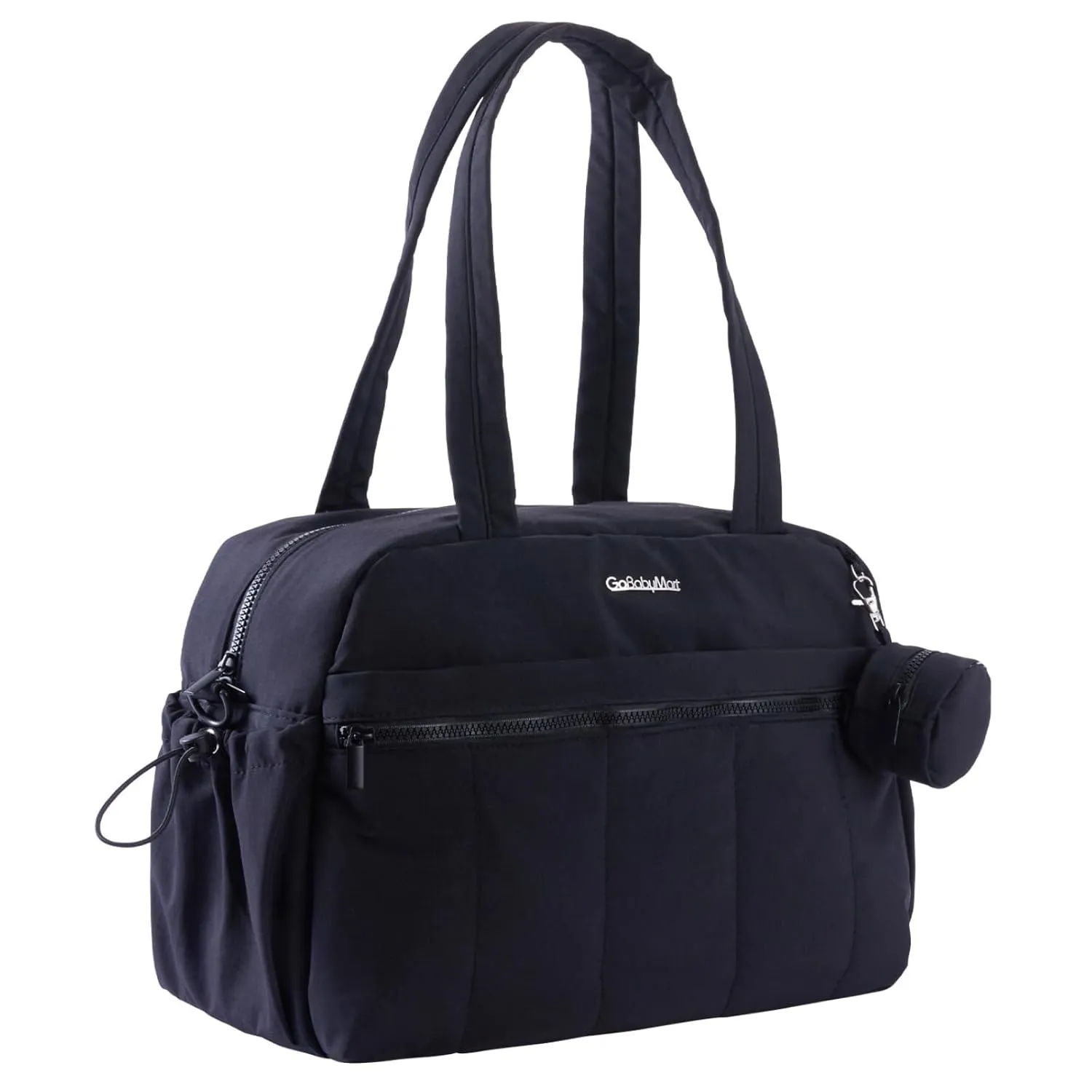 Large Diaper Bag Tote with Changing Pad, Maternity Baby Travel Bag, Hospital Nappy Bags with Wet Pocket (Black)