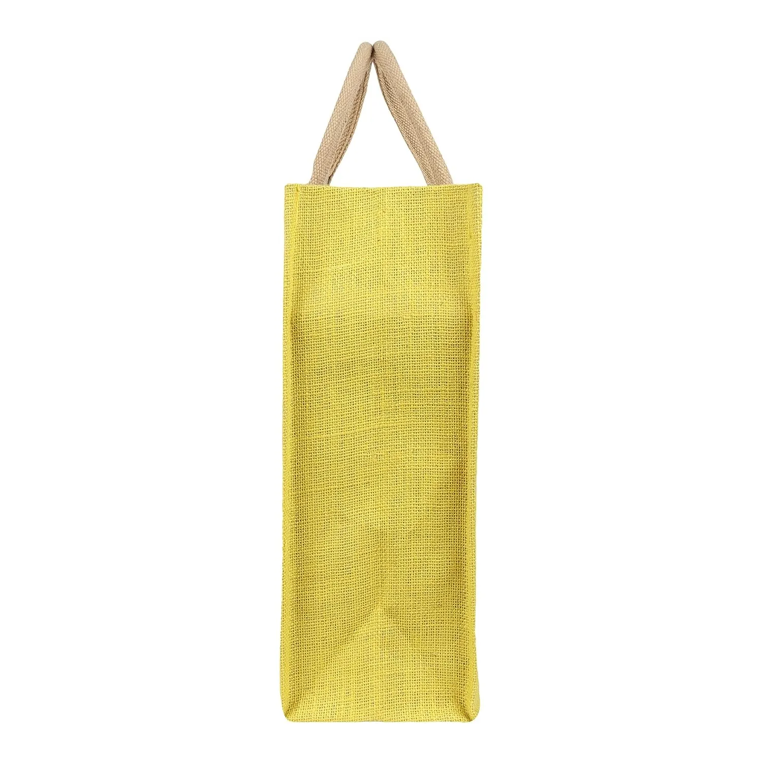 Large Eco-Friendly Jute Shopping Bag with Zipper and Reinforced Handles