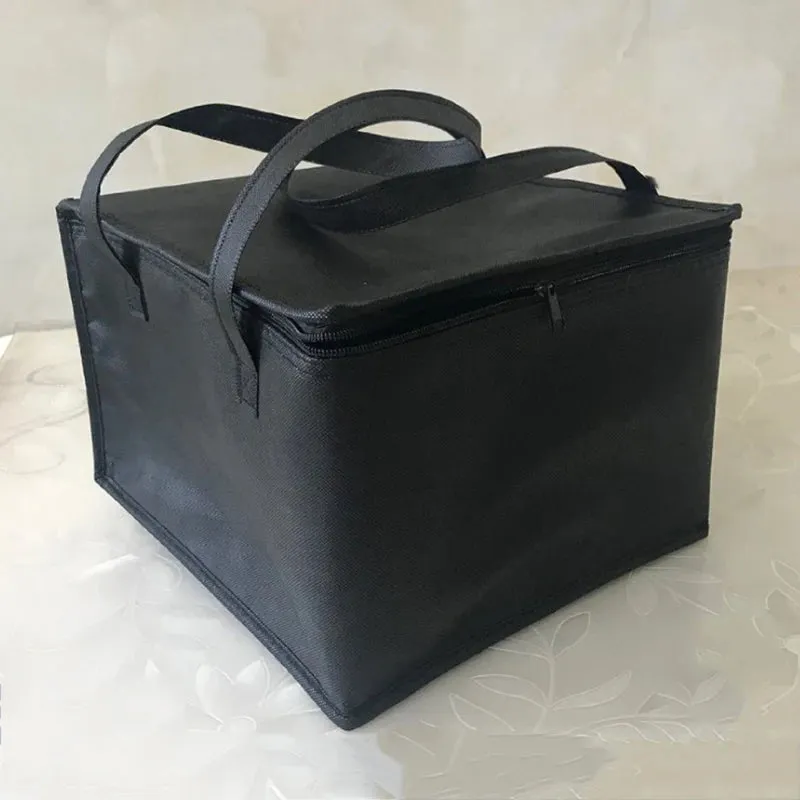 Large Non-Woven Thermal Insulated Lunch Bag – Portable Picnic Cooler Carrier, Fresh Food Storage Container, Ice Pack Insulation