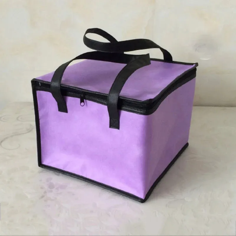 Large Non-Woven Thermal Insulated Lunch Bag – Portable Picnic Cooler Carrier, Fresh Food Storage Container, Ice Pack Insulation