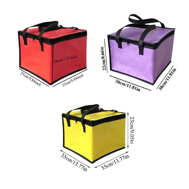 Large Non-Woven Thermal Insulated Lunch Bag – Portable Picnic Cooler Carrier, Fresh Food Storage Container, Ice Pack Insulation