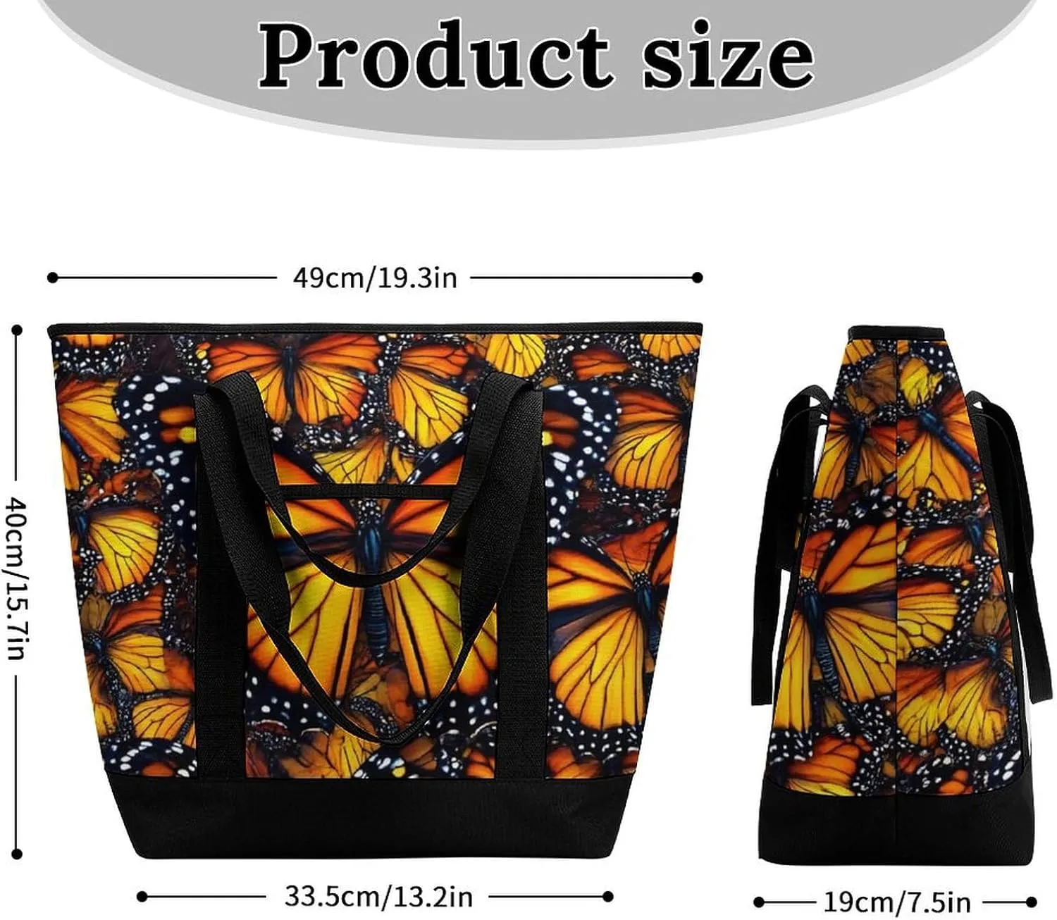 Large Thermal Shopping Tote Bag Travel Friendly Fashion Handbag Commuter Bag