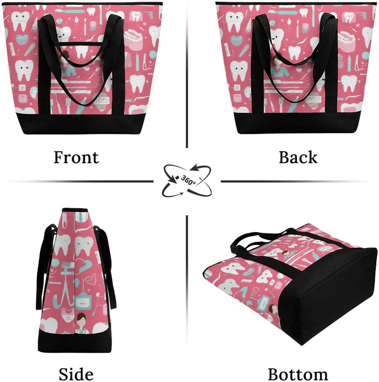 Large Thermal Shopping Tote Bag Travel Friendly Fashion Handbag Commuter Bag