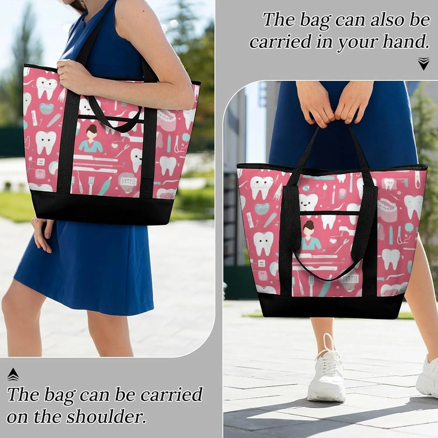 Large Thermal Shopping Tote Bag Travel Friendly Fashion Handbag Commuter Bag
