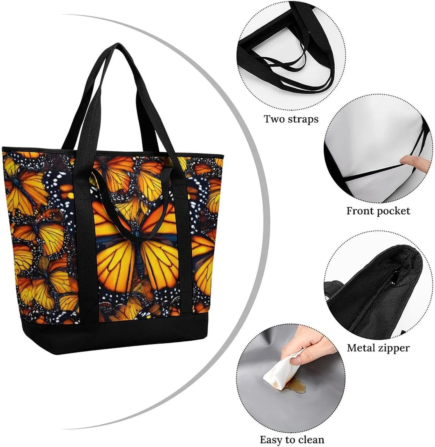 Large Thermal Shopping Tote Bag Travel Friendly Fashion Handbag Commuter Bag