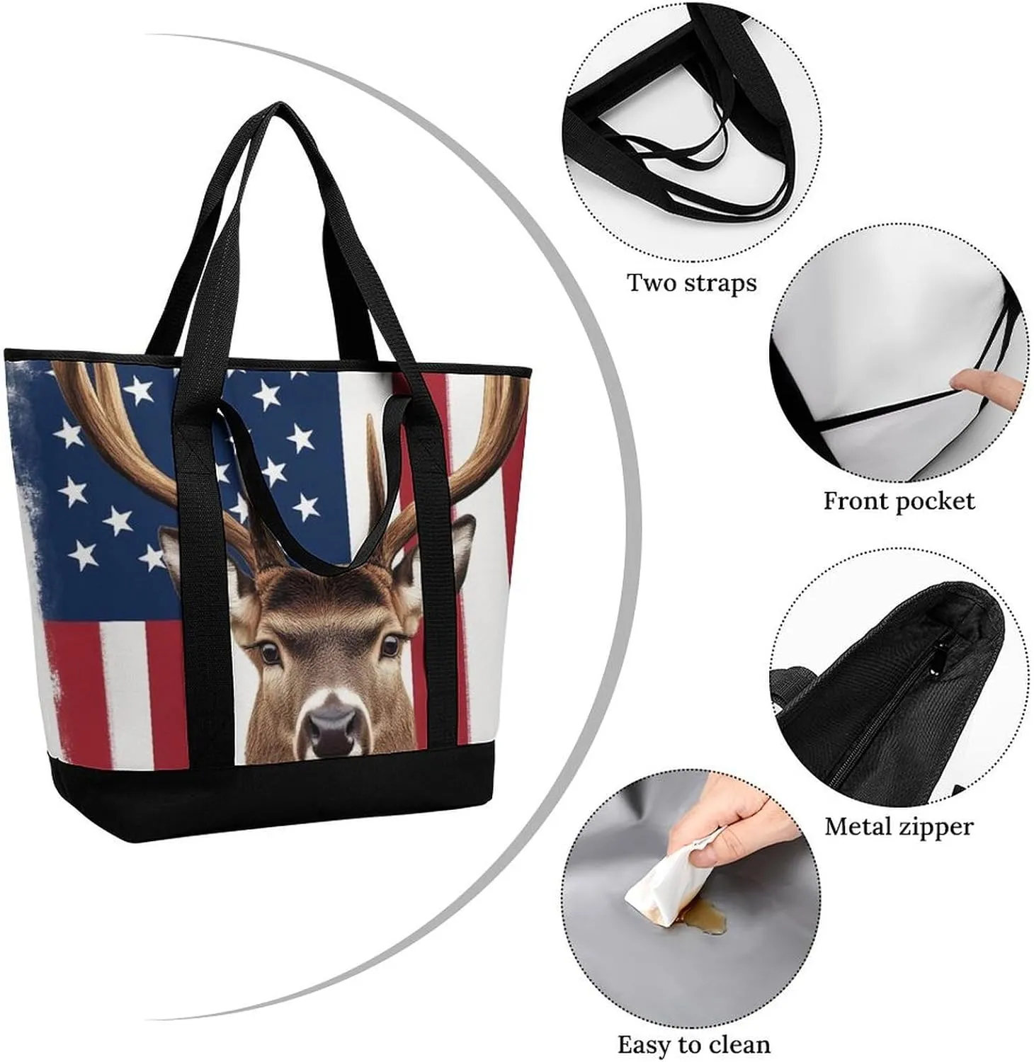 Large Thermal Shopping Tote Bag Travel Friendly Fashion Handbag Commuter Bag